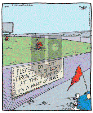 In the Bleachers - Thursday April 10, 2008 Comic Strip