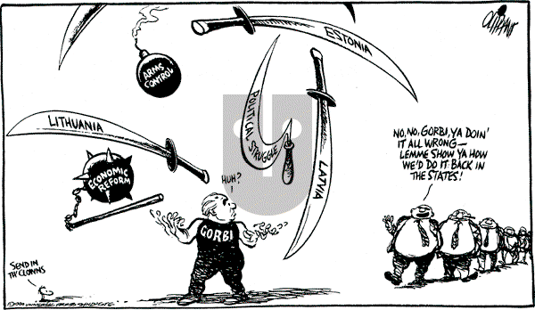 Pat Oliphant - Friday April 13, 1990 Comic Strip