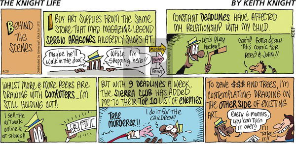 The Knight Life on Sunday April 28, 2013 Comic Strip