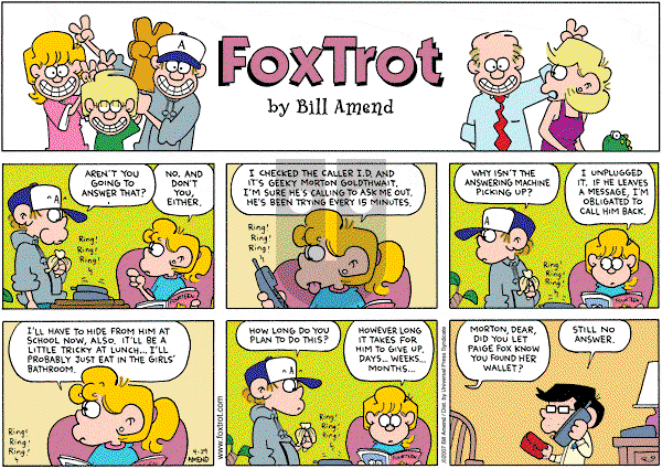 FoxTrot on Sunday April 29, 2007 Comic Strip