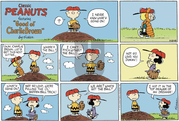 Peanuts on Sunday August 20, 2000 Comic Strip