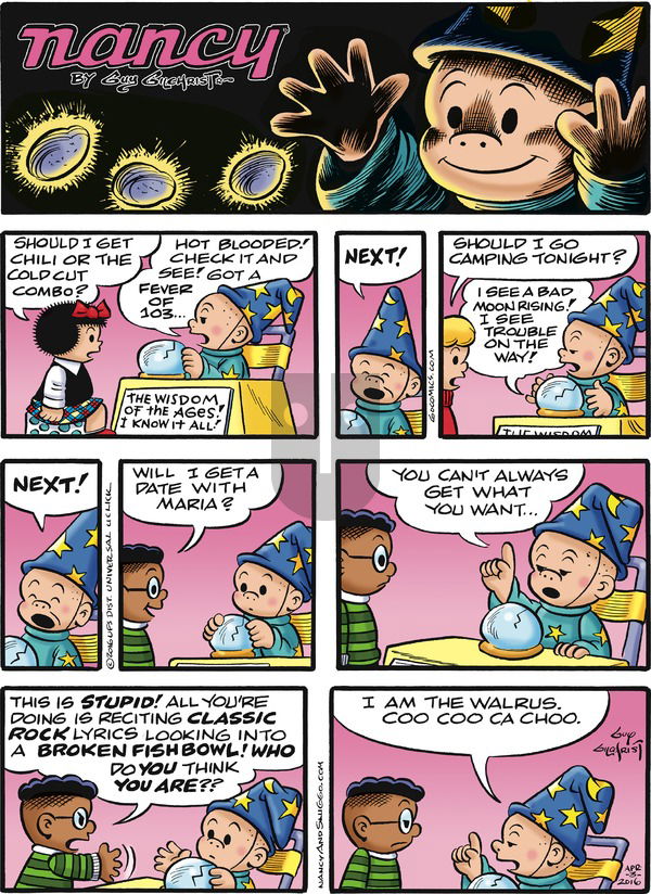 Nancy on Sunday April 3, 2016 Comic Strip