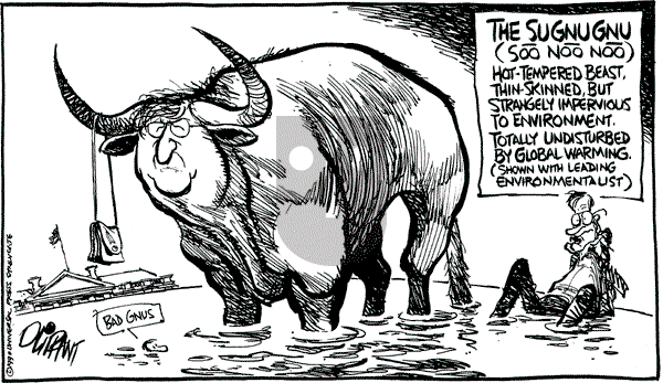 Pat Oliphant - Wednesday February 7, 1990 Comic Strip
