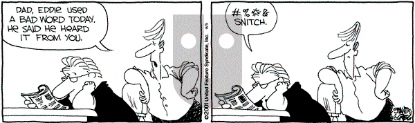 The Buckets on Monday September 3, 2001 Comic Strip
