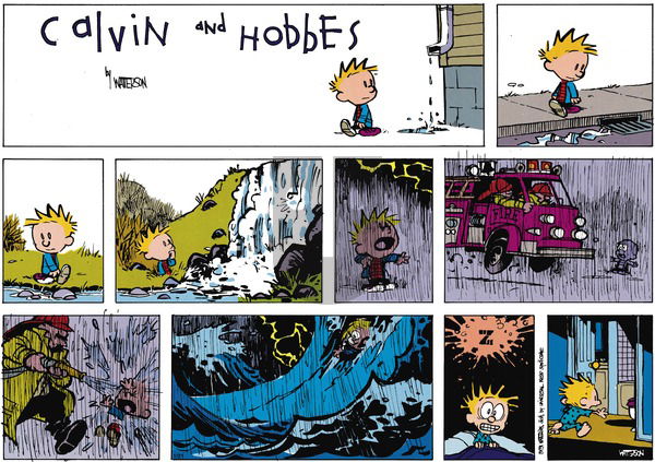 Calvin and Hobbes on Sunday March 10, 1991 Comic Strip