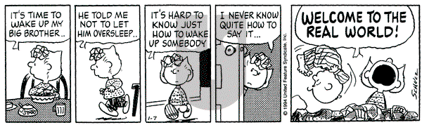 Peanuts on Saturday January 7, 1995 Comic Strip