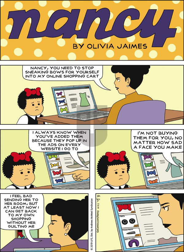Nancy on Sunday August 11, 2019 Comic Strip