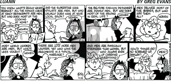 Luann on Sunday April 25, 1993 Comic Strip