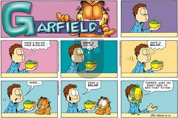 Garfield on Sunday October 10, 2004 Comic Strip
