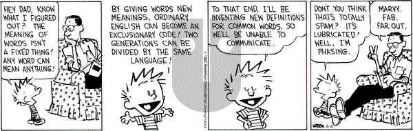 Calvin and Hobbes - Tuesday September 4, 2012 Comic Strip