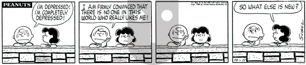 Peanuts on Tuesday October 11, 1960 Comic Strip