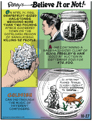 Ripley's Believe It or Not - Wednesday October 27, 2021 Comic Strip