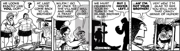 Alley Oop on Wednesday April 2, 1980 Comic Strip
