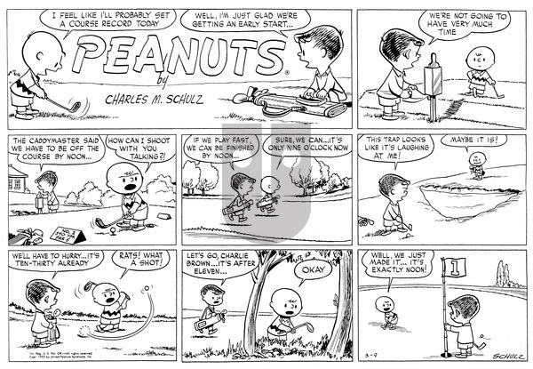 Peanuts on Sunday March 9, 1952 Comic Strip