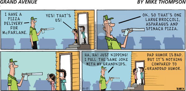 Grand Avenue on Sunday November 17, 2019 Comic Strip
