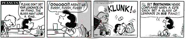 Peanuts on Wednesday October 23, 1974 Comic Strip