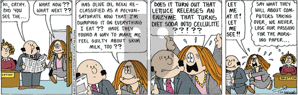 Cathy Classics on Wednesday July 28, 1999 Comic Strip