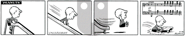 Peanuts on Monday April 14, 1952 Comic Strip