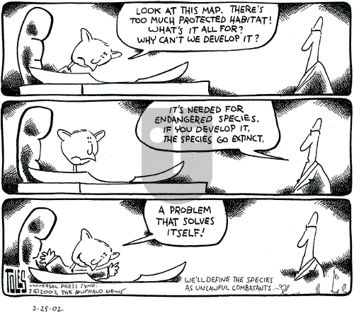 Tom Toles on Friday March 22, 2002 Comic Strip