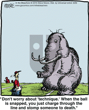 In the Bleachers on Tuesday September 29, 2015 Comic Strip
