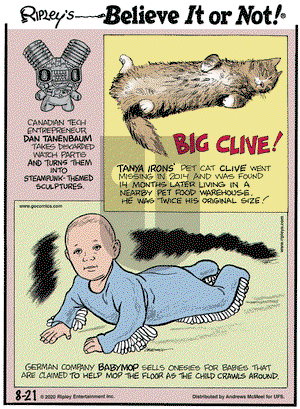 Ripley's Believe It or Not on Friday August 21, 2020 Comic Strip