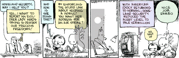 Non Sequitur on Friday October 10, 2003 Comic Strip