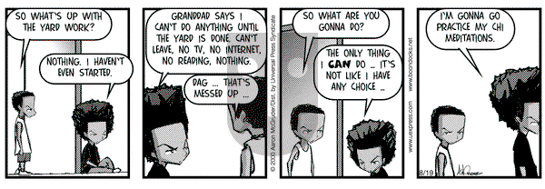 The Boondocks on Saturday August 19, 2000 Comic Strip
