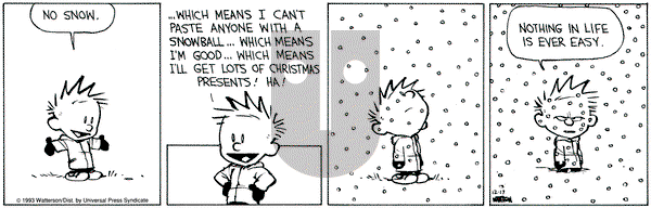 Calvin and Hobbes on Friday December 17, 1993 Comic Strip