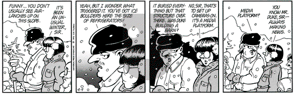 Doonesbury on Friday April 9, 1993 Comic Strip