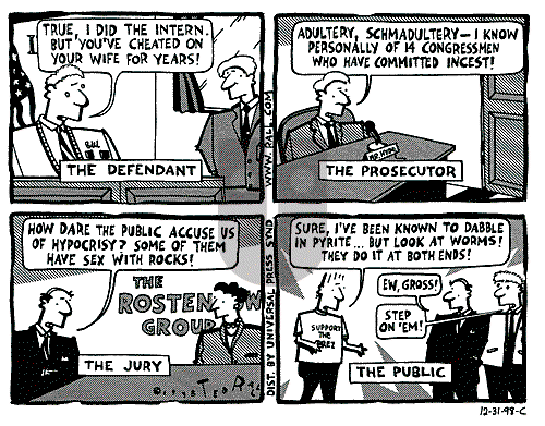 Ted Rall on Monday January 4, 1999 Comic Strip