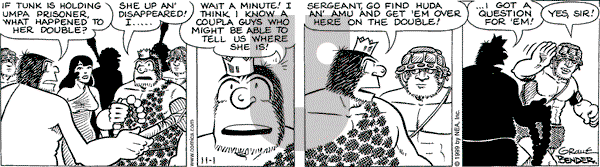 Alley Oop on Monday November 1, 1999 Comic Strip
