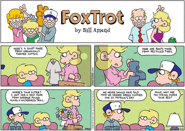 FoxTrot on Sunday March 16, 2008 Comic Strip