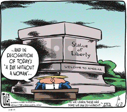 Tom Toles on Wednesday March 8, 2017 Comic Strip