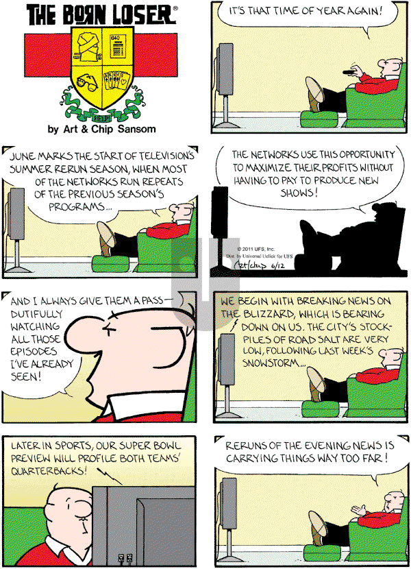 The Born Loser on Sunday June 12, 2011 Comic Strip