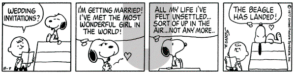 Peanuts on Tuesday August 9, 1977 Comic Strip
