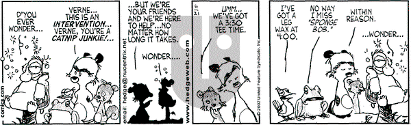 Over the Hedge on Friday June 21, 2002 Comic Strip