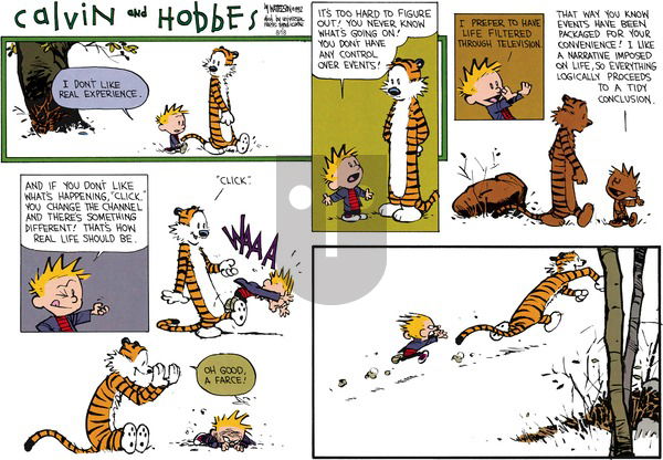 Calvin and Hobbes on Sunday October 4, 1992 Comic Strip