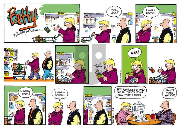 Betty on Sunday January 12, 1997 Comic Strip