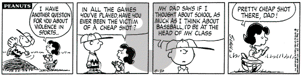 Peanuts on Friday August 20, 1976 Comic Strip