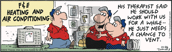 Frank and Ernest on Saturday October 26, 2013 Comic Strip