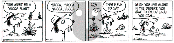 Peanuts on Tuesday April 24, 1984 Comic Strip