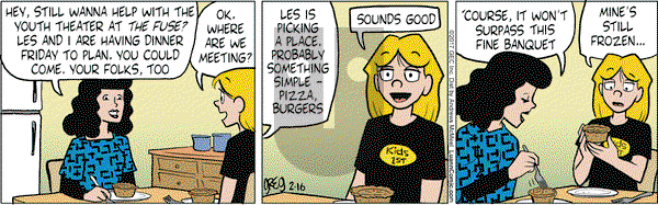 Luann on Thursday February 16, 2017 Comic Strip