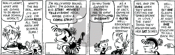 Heart of the City on Saturday November 6, 1999 Comic Strip