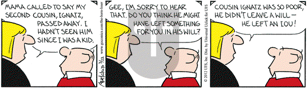 The Born Loser on Thursday March 22, 2012 Comic Strip