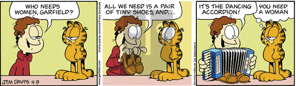 Garfield on Friday April 5, 2002 Comic Strip