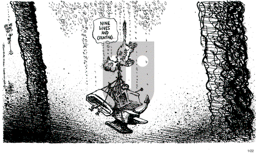 Pat Oliphant on Thursday January 22, 1987 Comic Strip