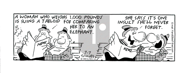 Frank and Ernest on Friday July 7, 1995 Comic Strip
