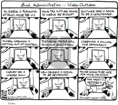 Tom Toles on Friday March 3, 2006 Comic Strip
