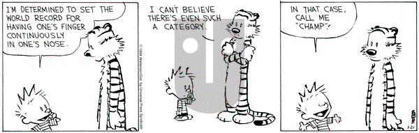 Calvin and Hobbes on Monday March 21, 1994 Comic Strip