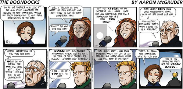 The Boondocks on Sunday February 27, 2000 Comic Strip